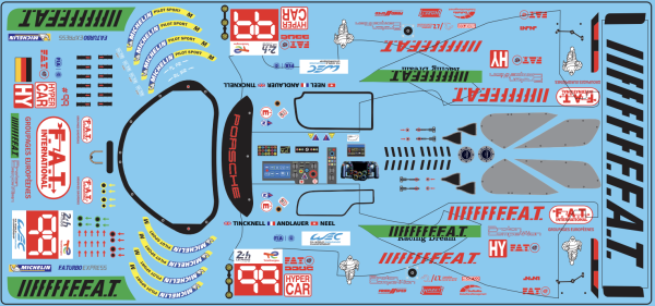 Decal Porsche 963 Lmh #99 Proton/FAT Racing  Le Mans 2024